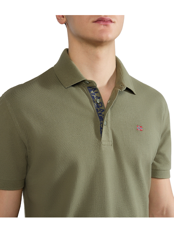 Napapijri Men's Eolanos Polo Shirt - Green Lichen Image 6