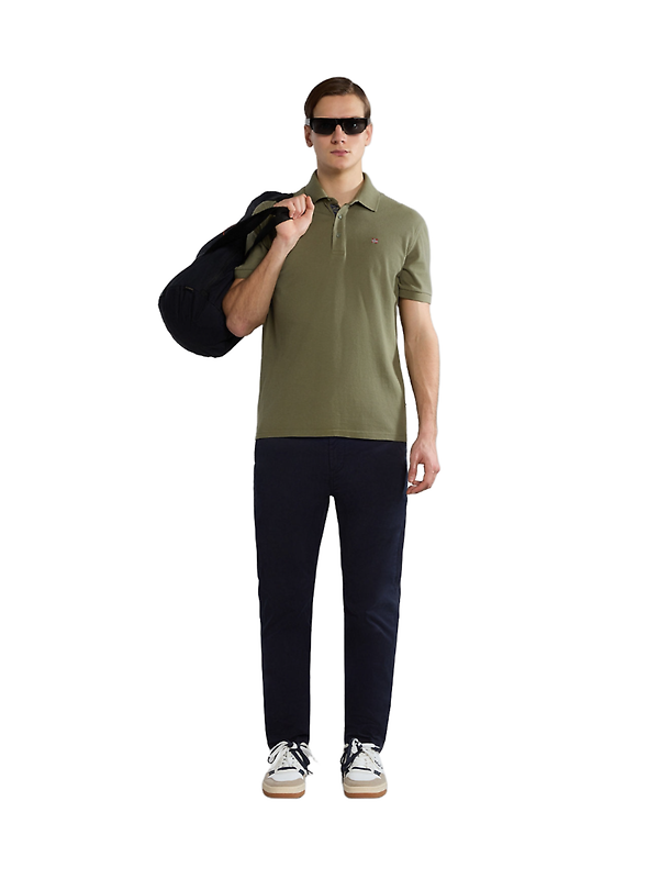 Napapijri Men's Eolanos Polo Shirt - Green Lichen Image 3