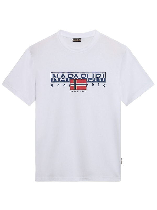 Product image of Napapijri Men's Aylmer Short Sleeve T-Shirt - White