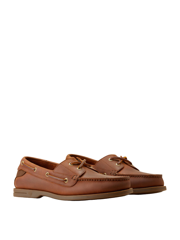 Ariat Men's Antigua Boat Shoes - Bridle Brown Image 2
