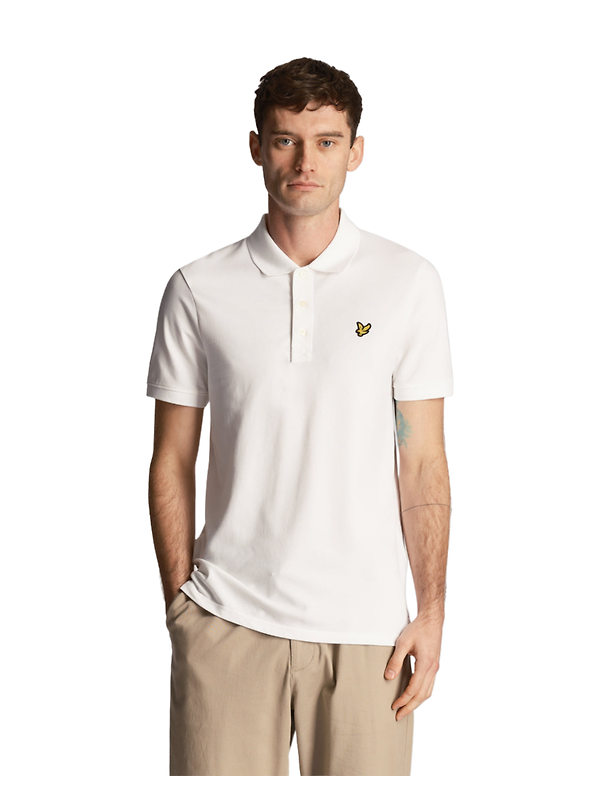 Product image of Lyle & Scott Men's Essential Plain Polo Shirt - White
