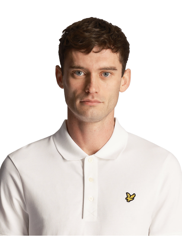 Lyle & Scott Men's Essential Plain Polo Shirt - White Image 4