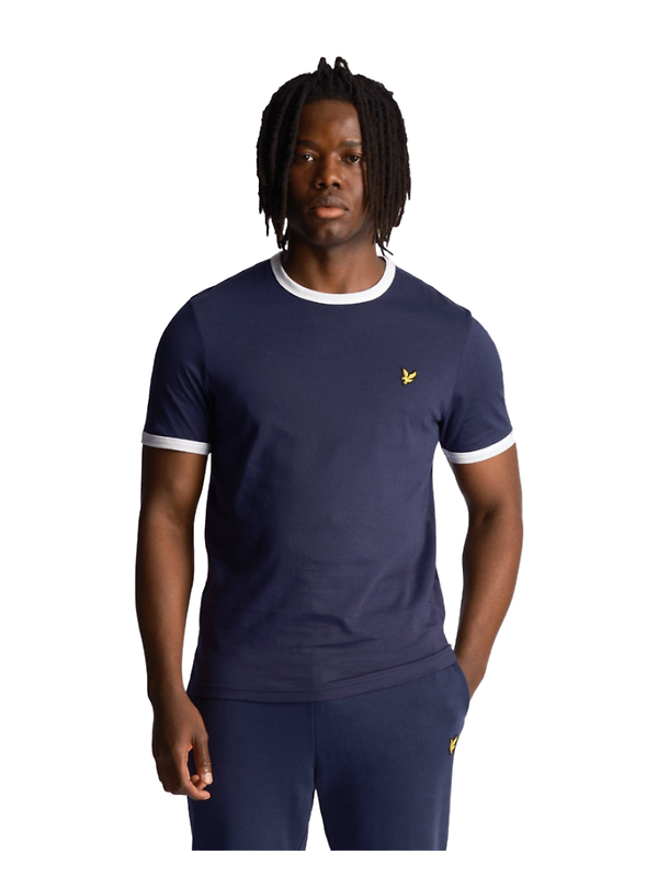 Product image of Lyle & Scott Men's Ringer T-Shirt - Navy/White