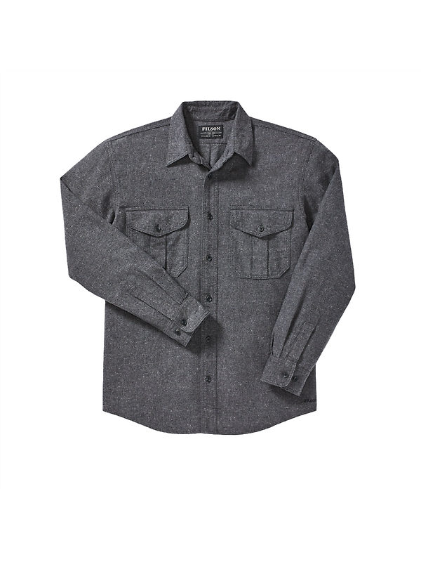 Filson Alaskan Guide Shirt - Dark Heather Grey Image 4