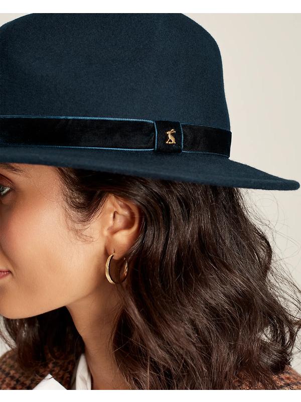 Joules Women's Maude Wool Fedora Hat - Navy Image 3