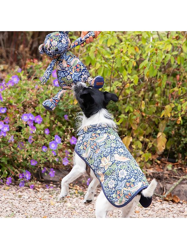 William Morris Reversible Dog Coat - Strawberry Thief Print Image 6