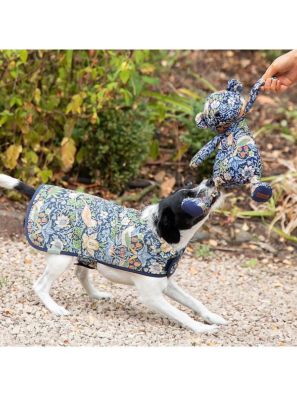 William Morris Reversible Dog Coat - Strawberry Thief Print Image 7