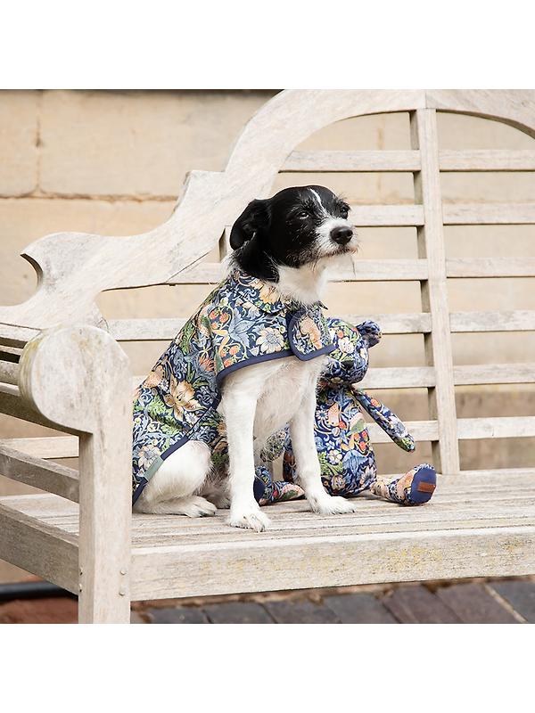 William Morris Reversible Dog Coat - Strawberry Thief Print Image 8