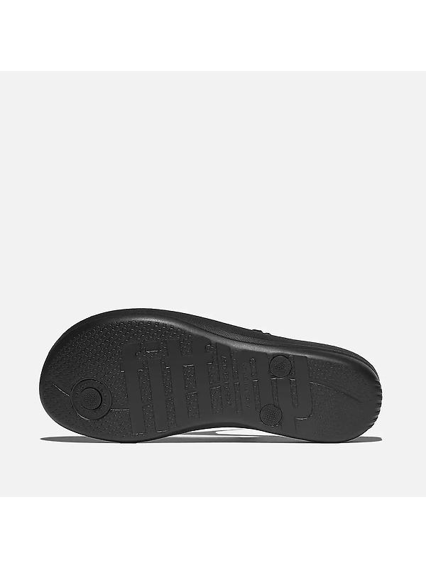 FitFlop Women's IQUSHION Multi-Crystal Ergonomic Flip-Flops - All Black Image 5