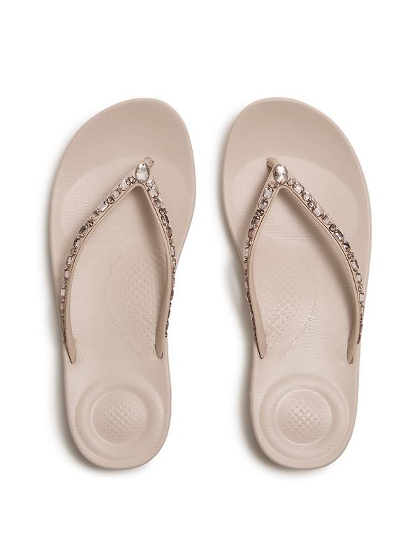FitFlop Women's IQUSHION Ergonomic Multi-Crystal Flip-Flops - All Nude Rose Image 2