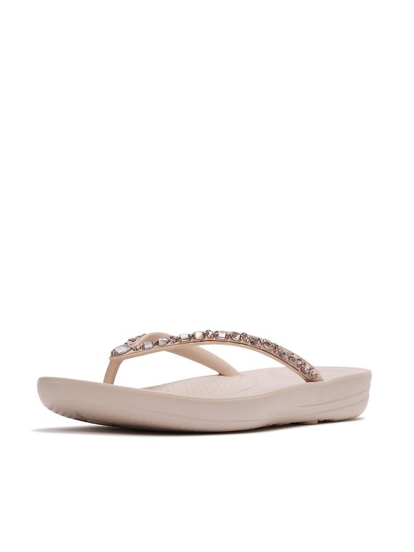 FitFlop Women's IQUSHION Ergonomic Multi-Crystal Flip-Flops - All Nude Rose Image 4