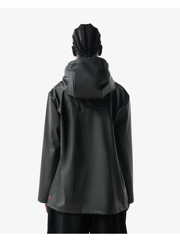 Hunter Unisex Downpour Izzy Pu Hooded Jacket - Black Image 6