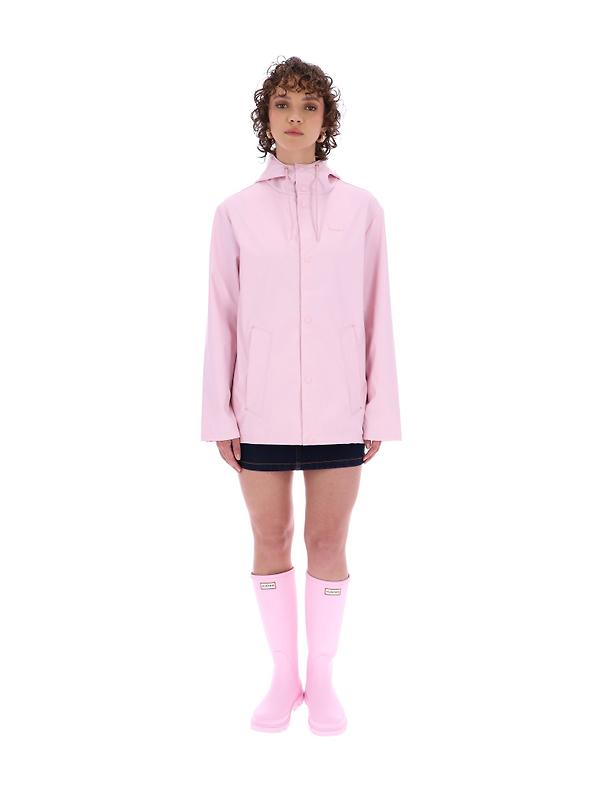 Hunter Unisex Downpour Izzy Pu Hooded Jacket - Parfait Pink Image 10