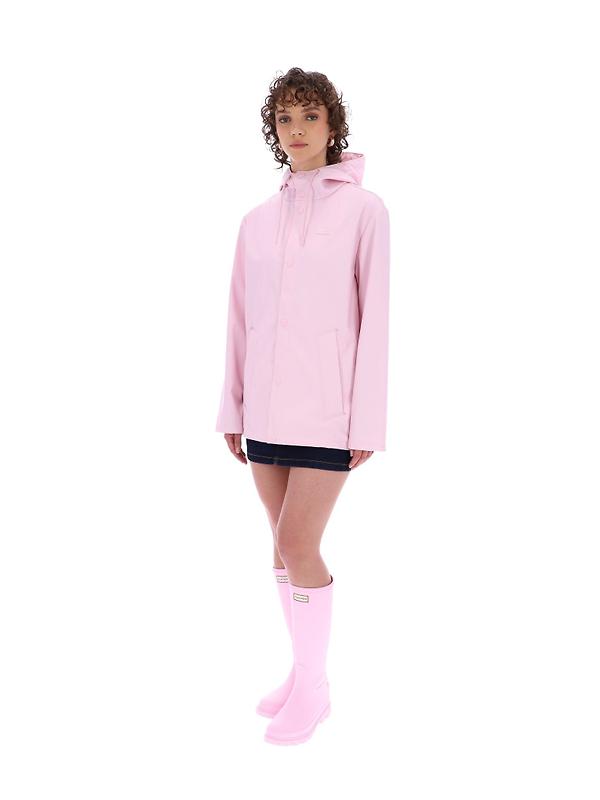 Hunter Unisex Downpour Izzy Pu Hooded Jacket - Parfait Pink Image 11