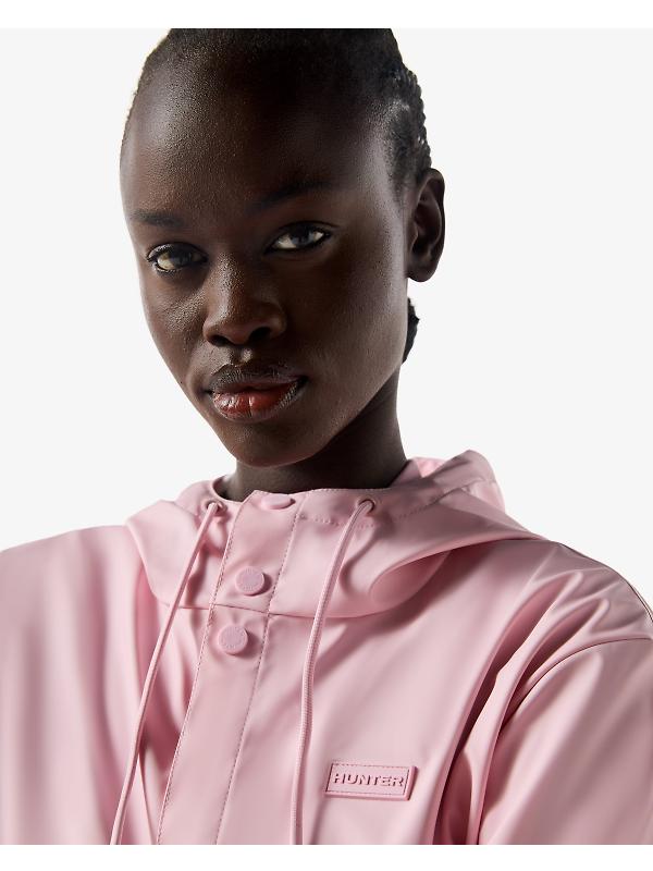 Hunter Unisex Downpour Izzy Pu Hooded Jacket - Parfait Pink Image 8