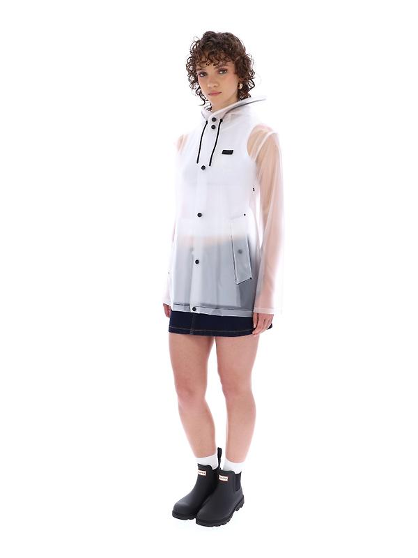 Hunter Unisex Downpour Izzy Pu Hooded Jacket - Clear Matte Image 10