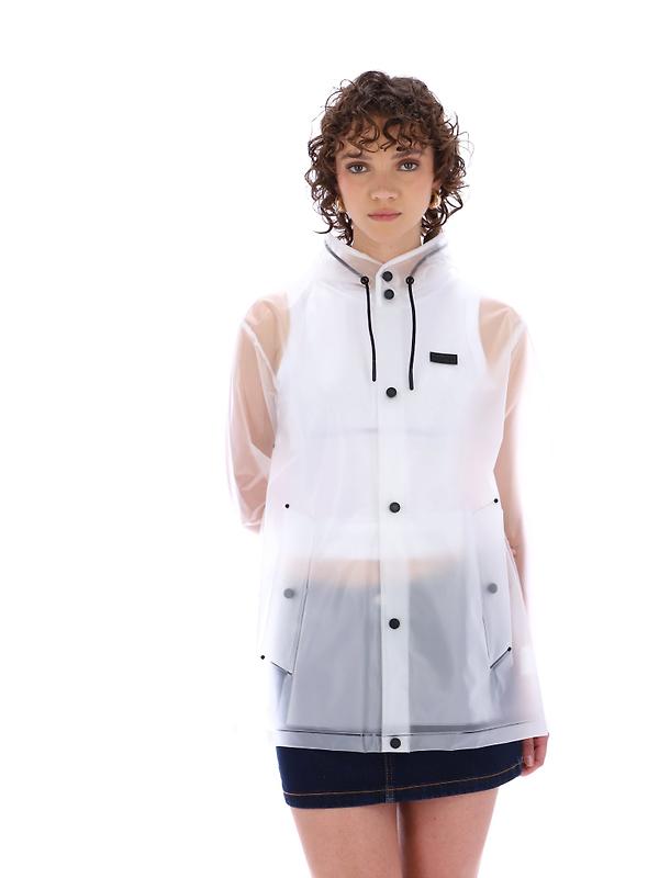 Hunter Unisex Downpour Izzy Pu Hooded Jacket - Clear Matte Image 13