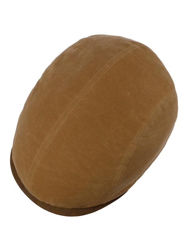 Stetson Ivy Waxed Cotton Flat Cap Hat - Chestnut Brown Image 2