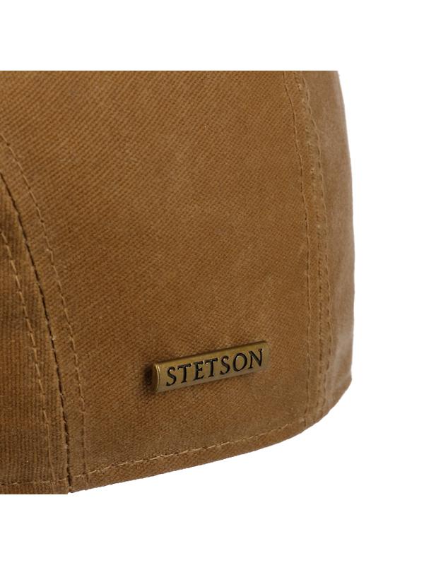 Stetson Ivy Waxed Cotton Flat Cap Hat - Chestnut Brown Image 4