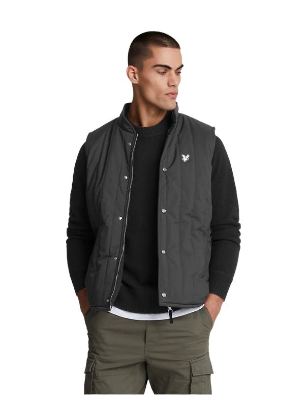 Lyle & Scott Men's Premium Reversible Quilted Gilet - Lacquer Image 1