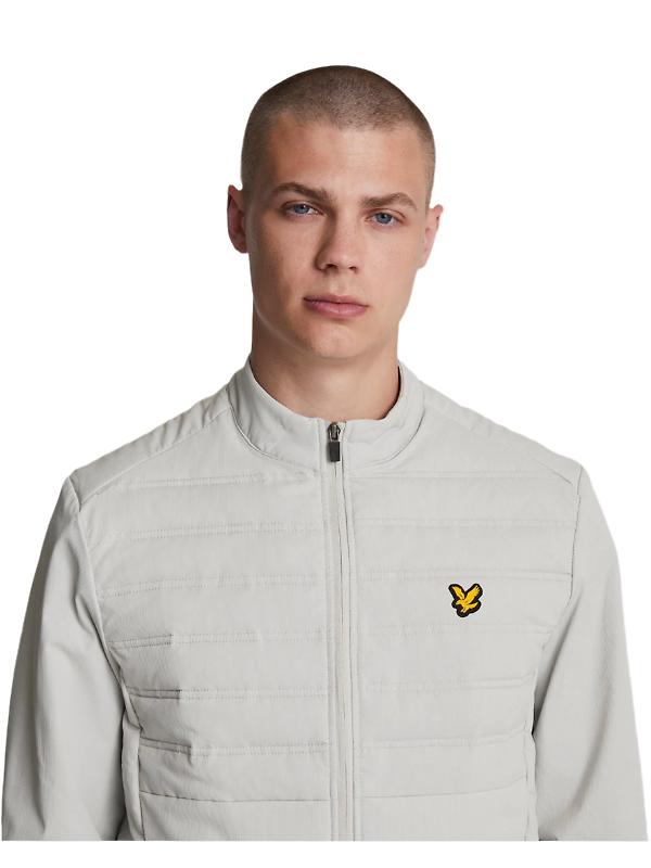 Lyle & Scott Men's Sports Hybrid Double Baffle Jacket - Pebble Image 4