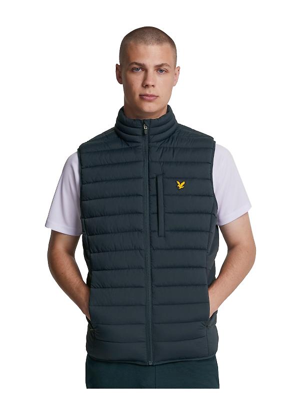 Lyle & Scott Men's Stretch Lightweight Quilted Gilet - Dark Navy Image 2