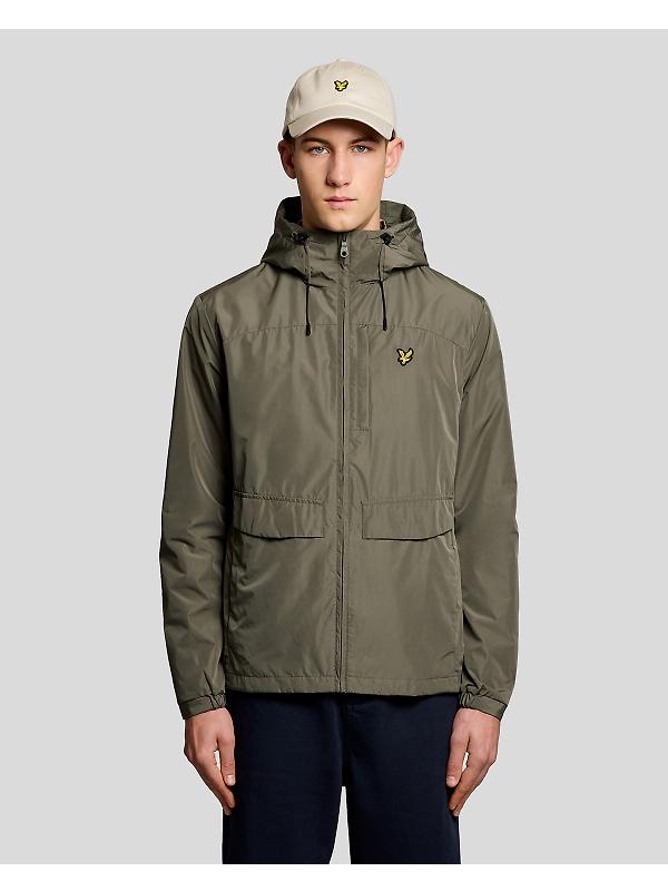 Lyle & Scott Men's Lightweight Hooded Zip Through Jacket - Khaki Ash Image 2