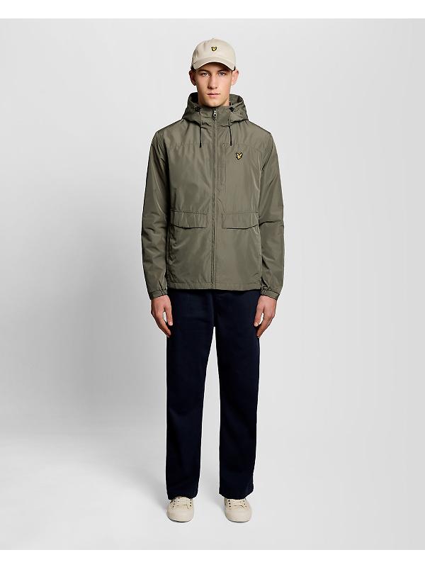 Lyle & Scott Men's Lightweight Hooded Zip Through Jacket - Khaki Ash Image 3