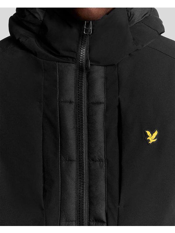 Lyle & Scott Men's Sports Hybrid Puffer Jacket - Jet Black Image 4