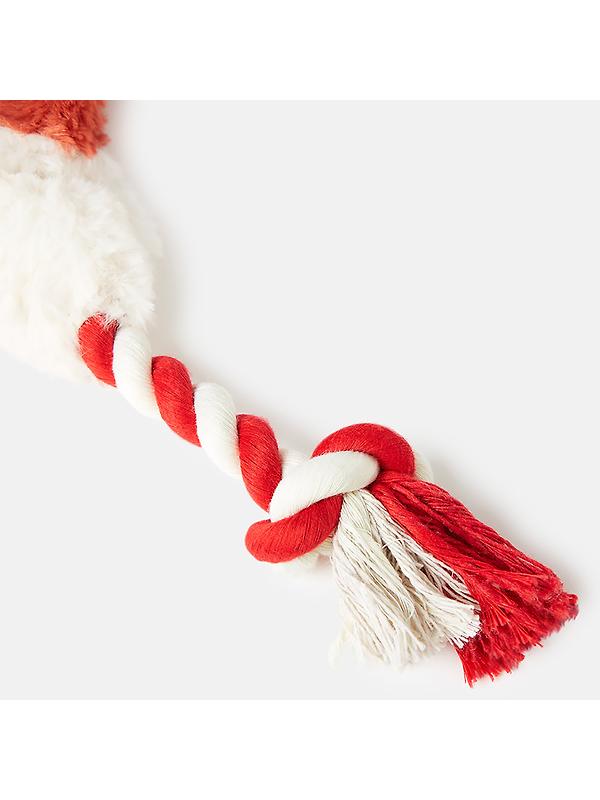 Joules Heritage Tweed Fox Rope Dog Toy - Red Image 5