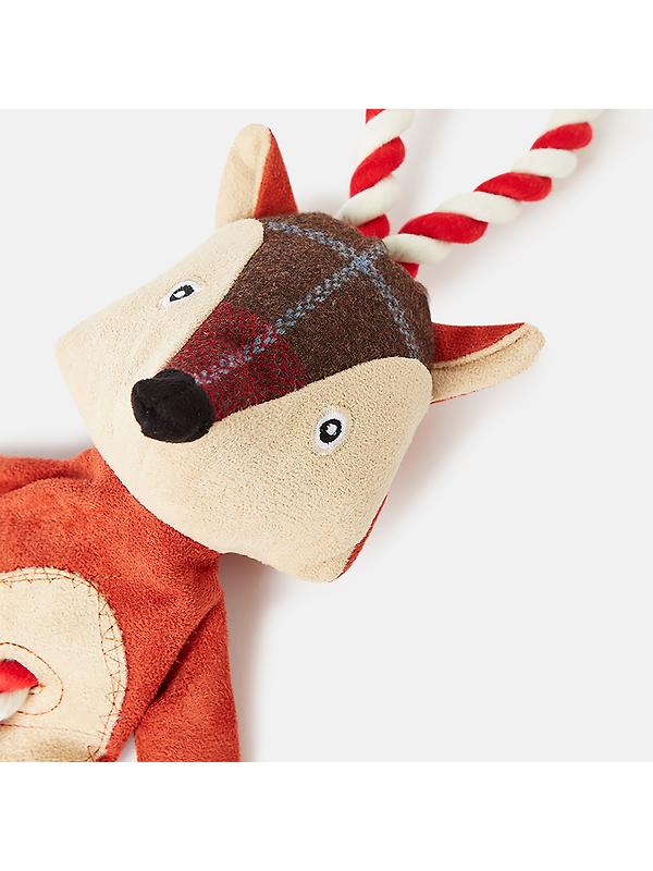 Joules Heritage Tweed Fox Rope Dog Toy - Red Image 3