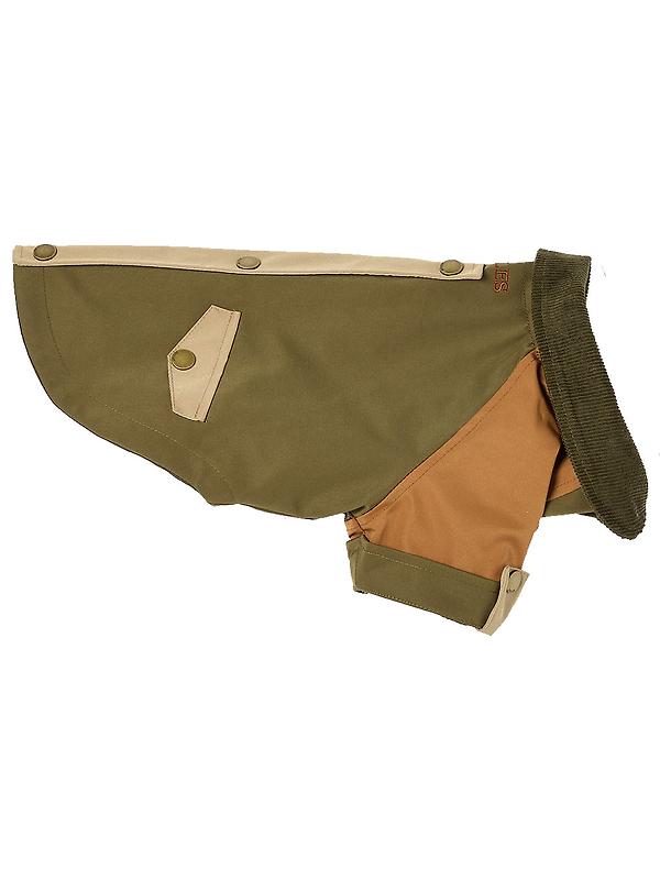 Joules Kennington Water Resistant Dog Coat - Brown & Khaki Image 1