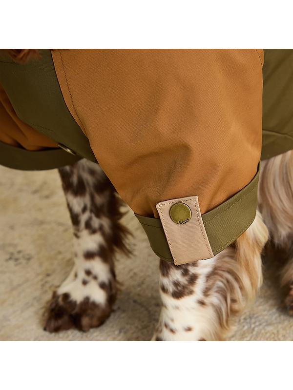 Joules Kennington Water Resistant Dog Coat - Brown & Khaki Image 10