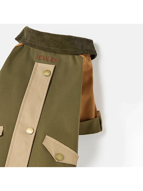 Joules Kennington Water Resistant Dog Coat - Brown & Khaki Image 5
