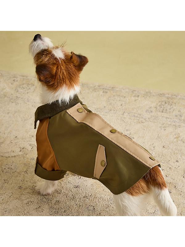 Joules Kennington Water Resistant Dog Coat - Brown & Khaki Image 6
