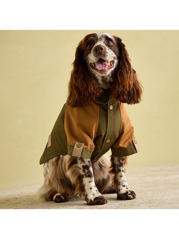 Joules Kennington Water Resistant Dog Coat - Brown & Khaki Image 8