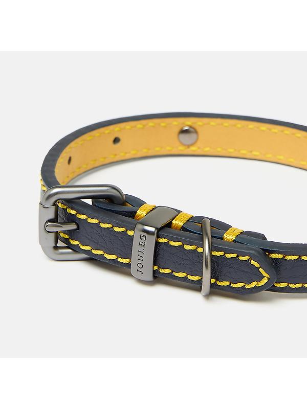Joules Leather Dog Collar - Navy Image 4