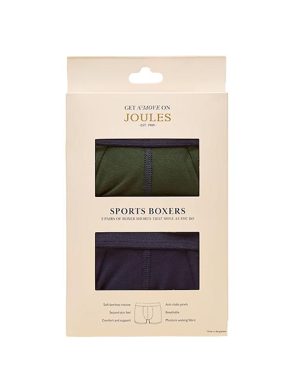 Joules Men's Get A Move On Sports Boxers 2 Pack - Green/Blue Product Image