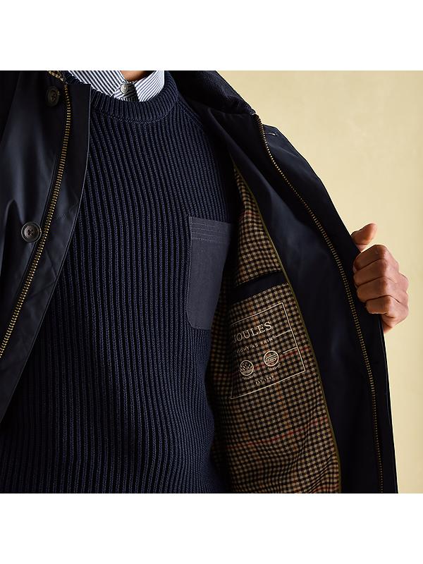 Joules Men's Sandford Waterproof Raincoat - Navy Image 8