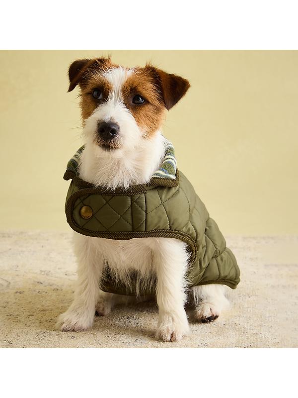 Joules Quilted Dog Coat - Khaki Image 13