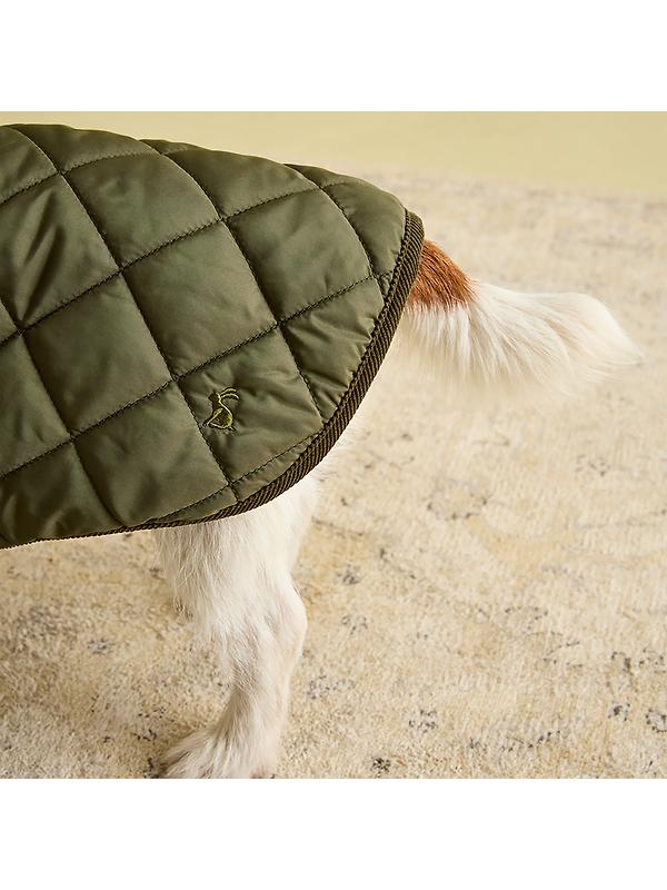 Joules Quilted Dog Coat - Khaki Image 14