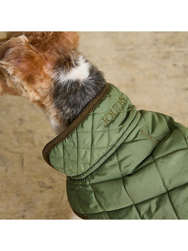 Joules Quilted Dog Coat - Khaki Image 15