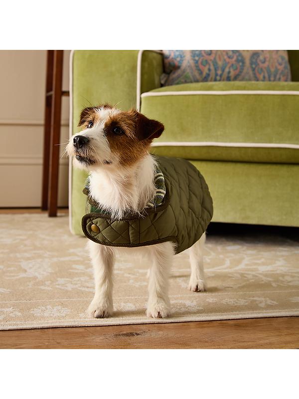 Joules Quilted Dog Coat - Khaki Image 2