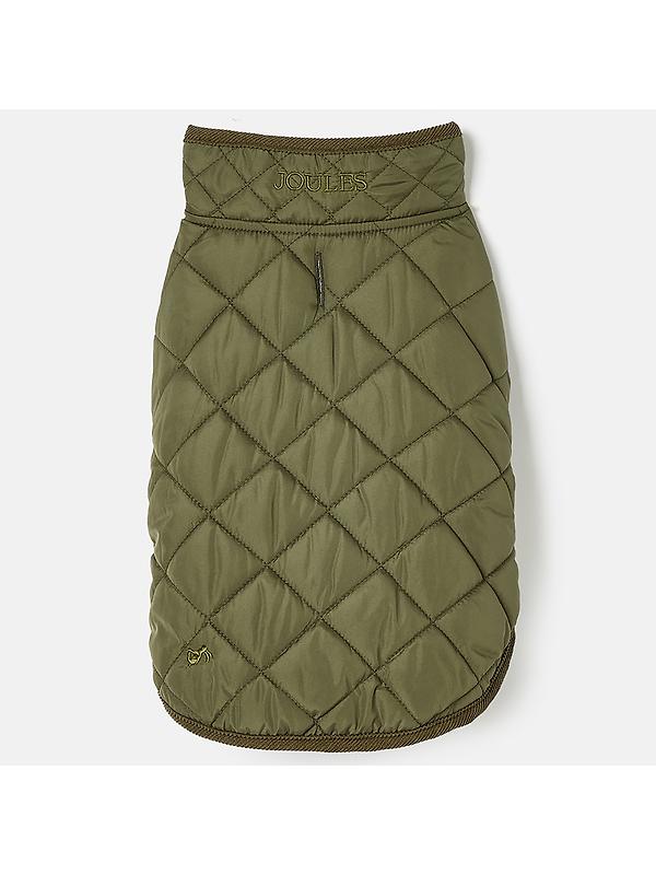 Joules Quilted Dog Coat - Khaki Image 4