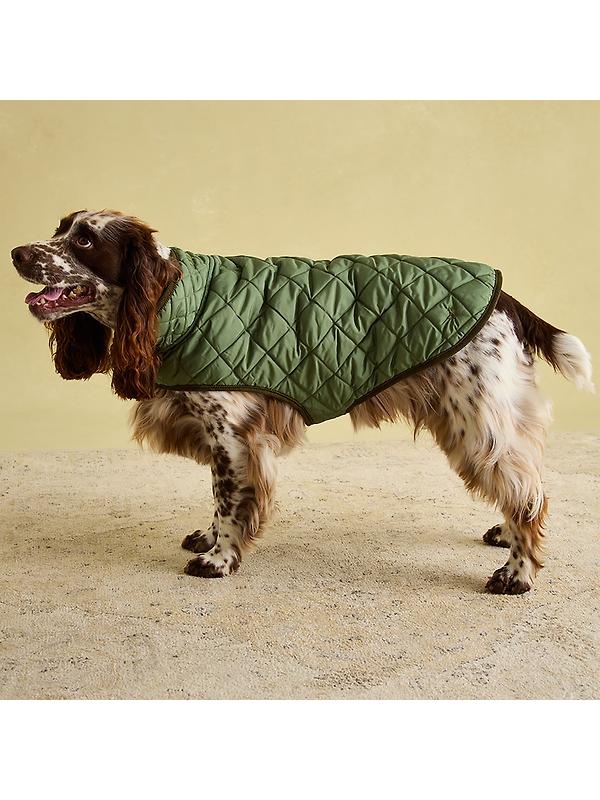 Joules Quilted Dog Coat - Khaki Image 8