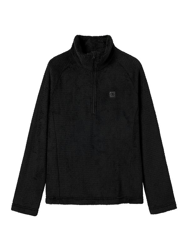 66°North Men's Hrannar Zipneck Fleece - Black Image 1