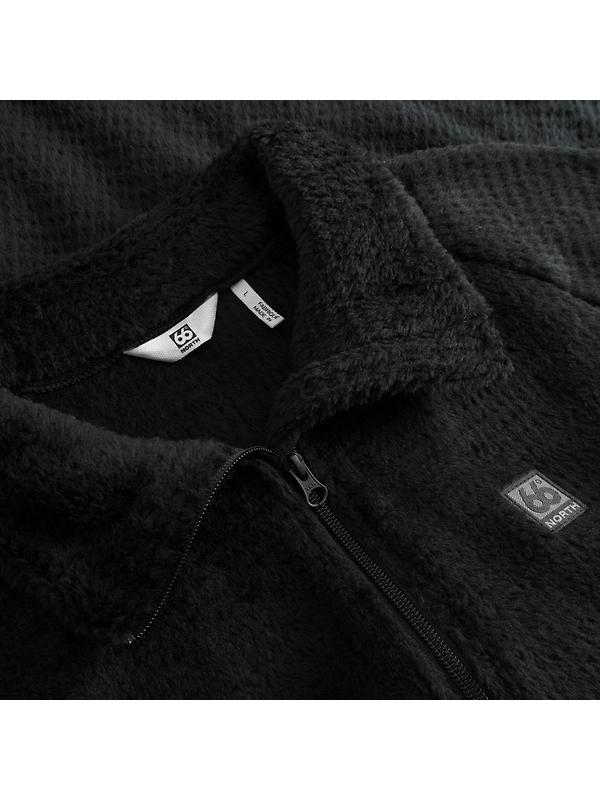 66°North Men's Hrannar Zipneck Fleece - Black Image 3