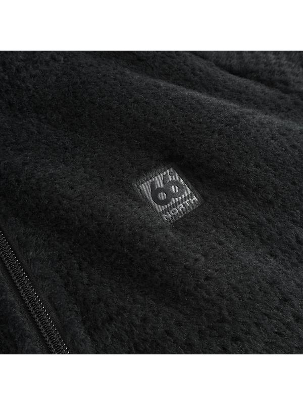 66°North Men's Hrannar Zipneck Fleece - Black Image 4