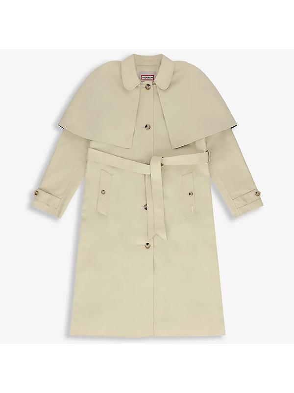 Hunter Women's Keltie Cape Trench Coat - Gravel Image 6