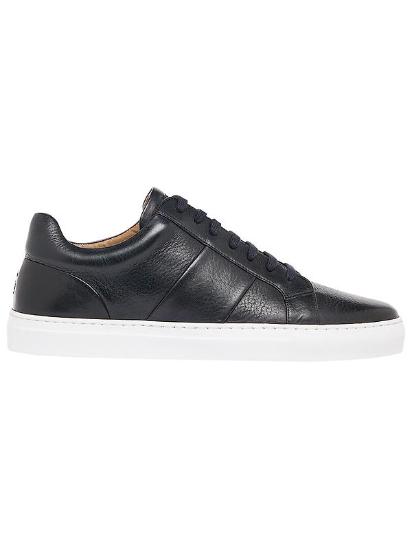 Oliver Sweeney Men's Kendal Milled Leather Cupsole Trainers - Navy Image 1